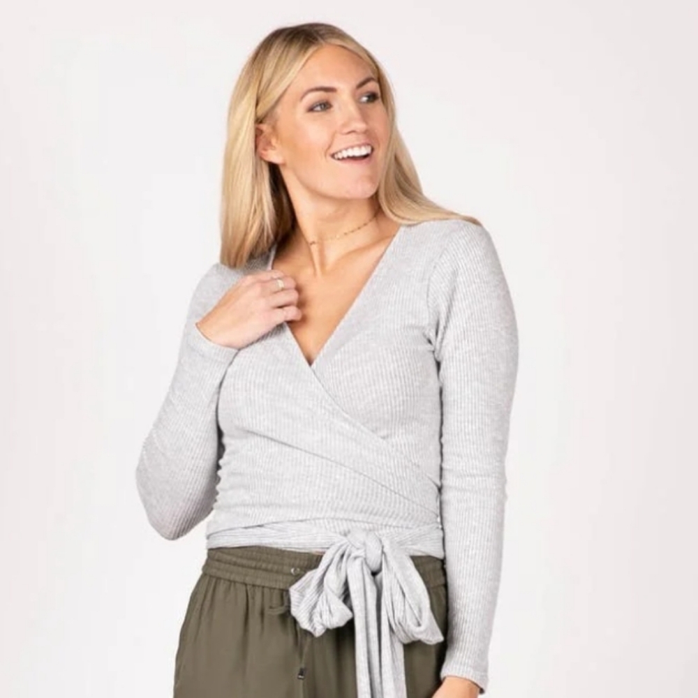 New! Agnes & Dora L/S Wrap Top